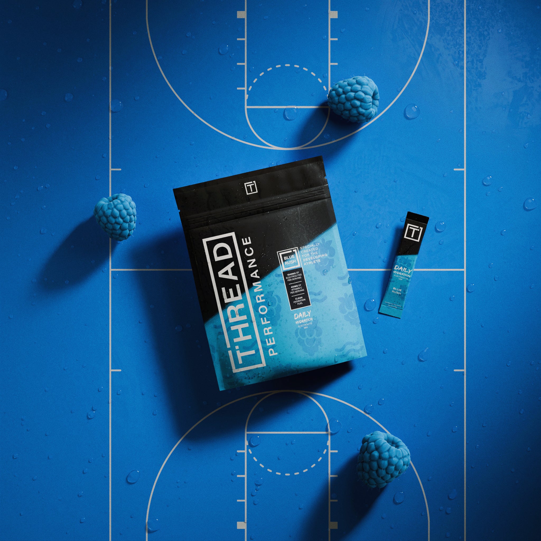 Blue Rush Thread Daily Hydration stick pack