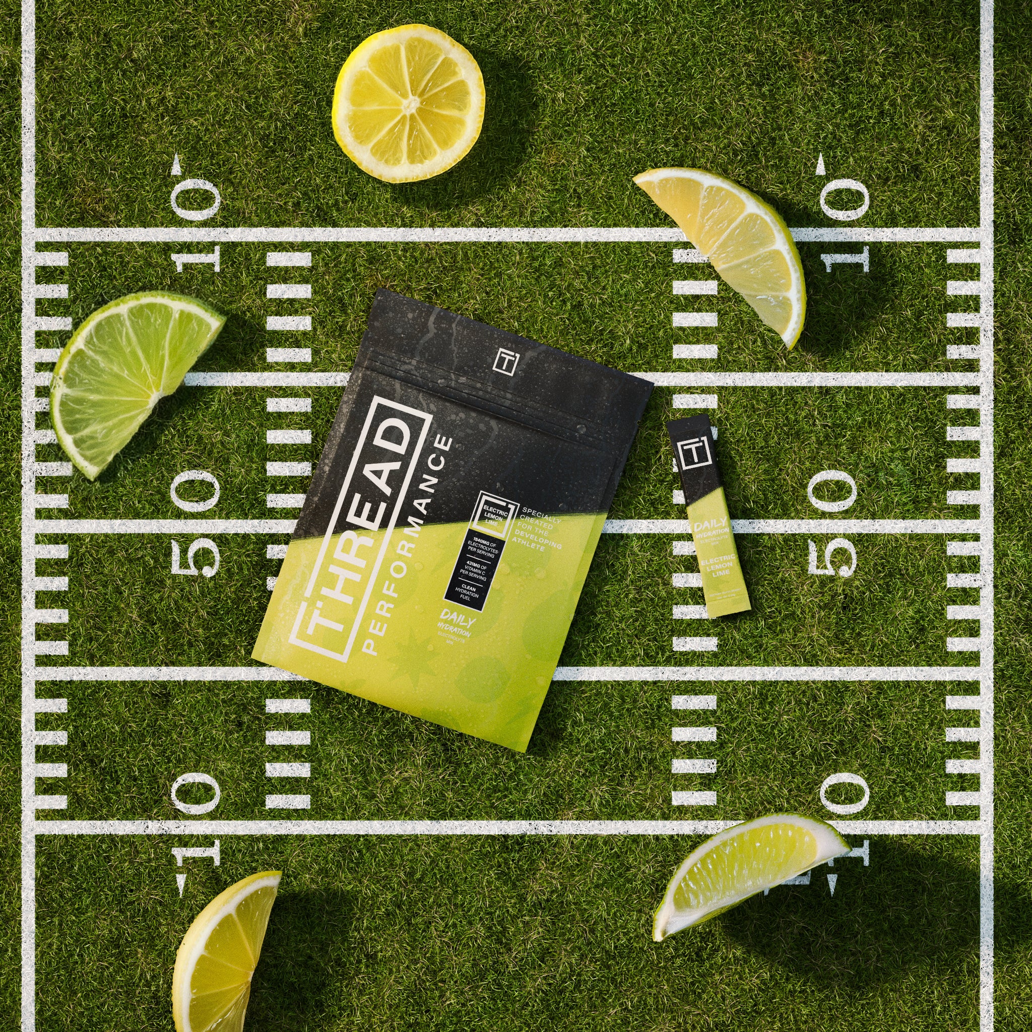 Electric Lemon Lime Thread Daily Hydration stick pack