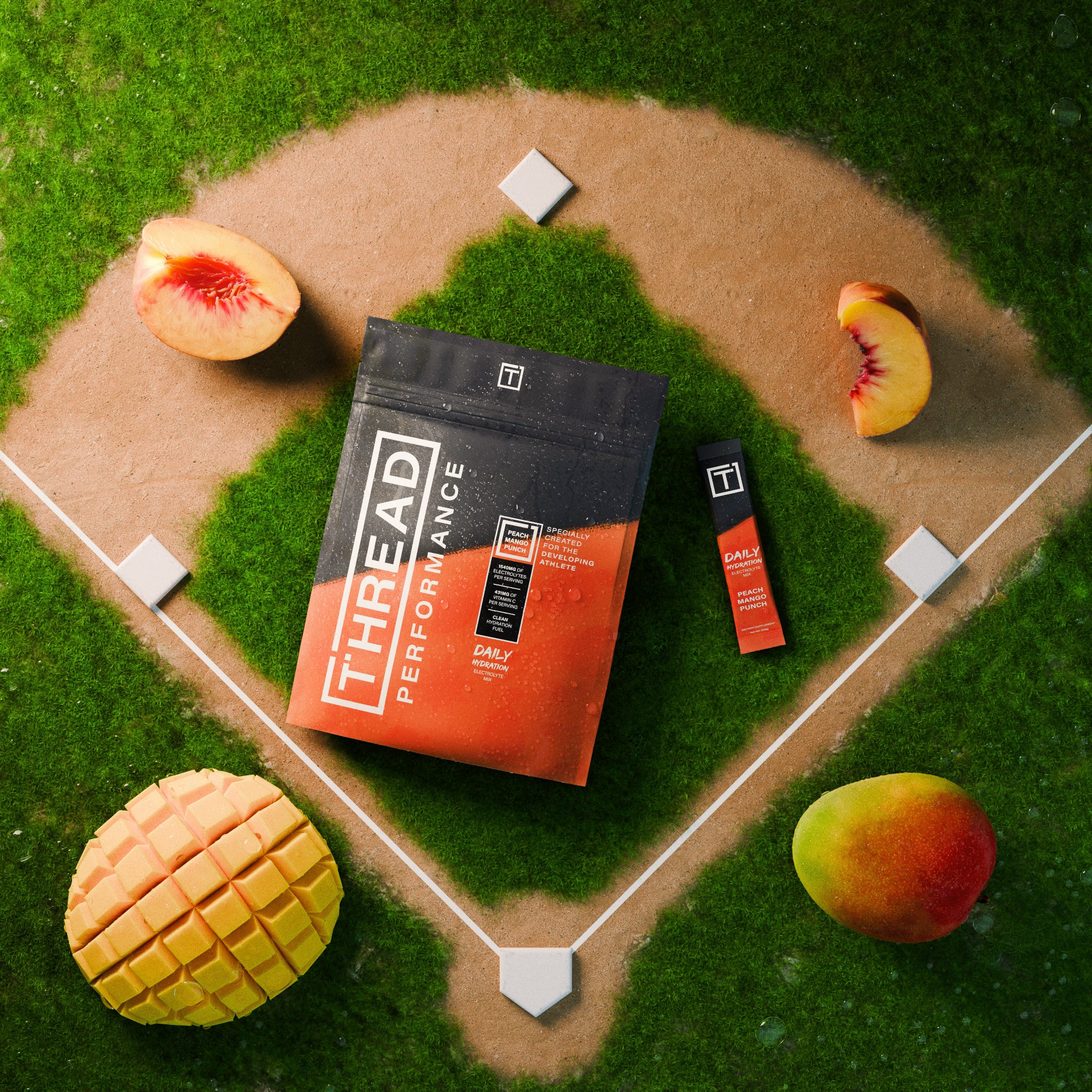Peach Mango Punch Thread Daily Hydration stick pack