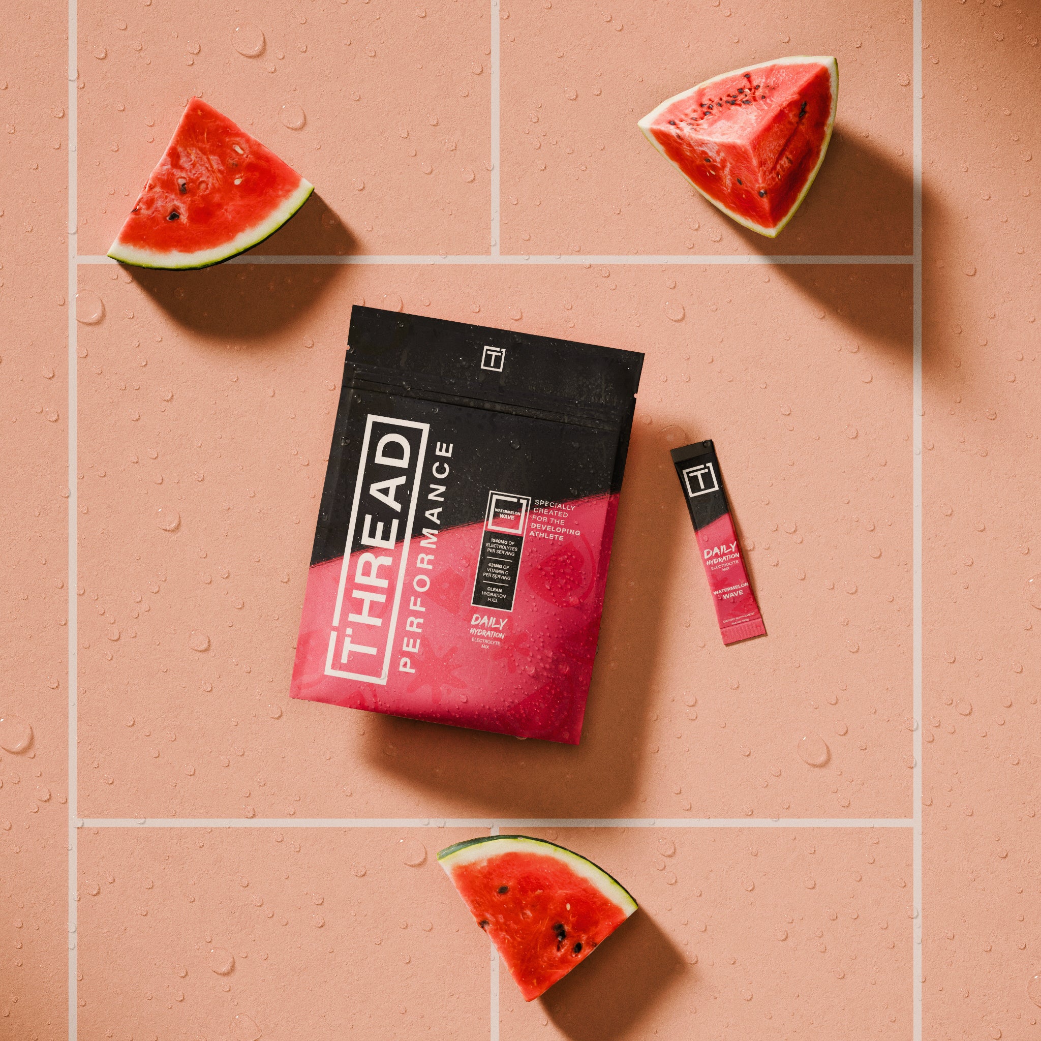 Watermelon Wave Thread Daily Hydration stick pack